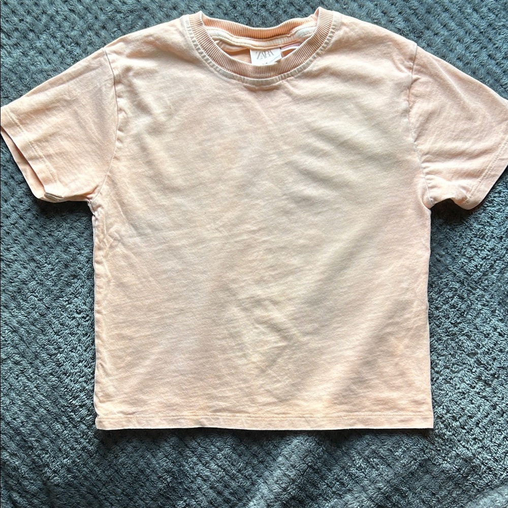 Zara Light Peach Kids Short Sleeve Tee
